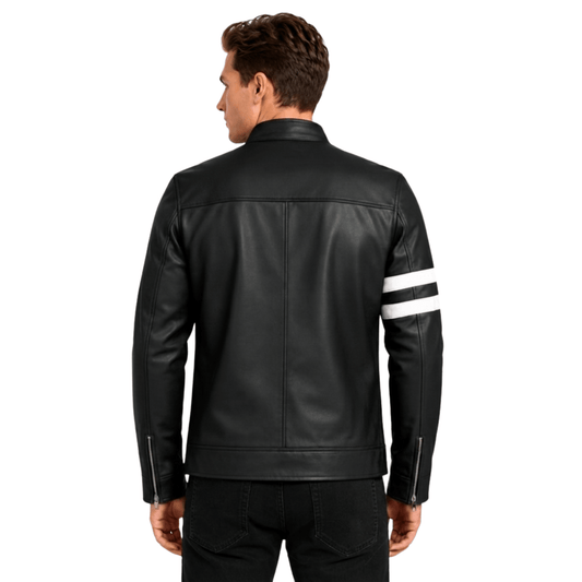 Ben 10 Alien Swarm Black Leather Jacket Men's Halloween Costume - AshesWear
