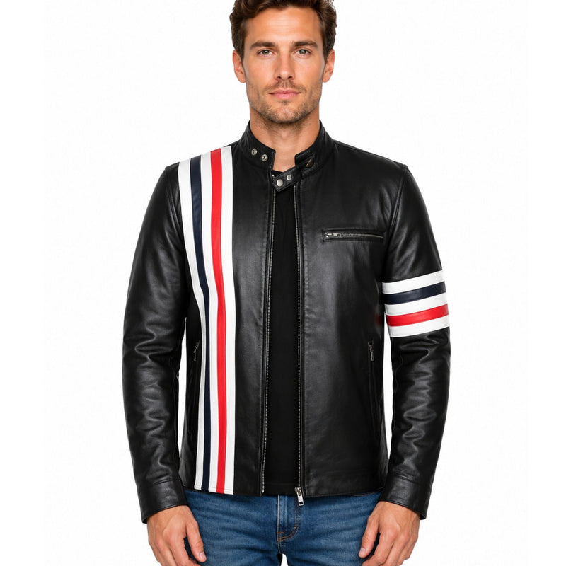 Captain America Peter Fonda Easy Rider Black Leather Jacket