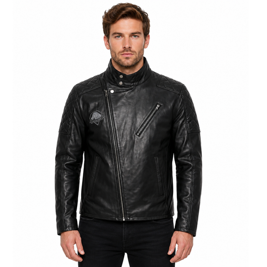 Metal Gear Solid V Snake Biker Leather Jacket Venom Snake Cosplay.