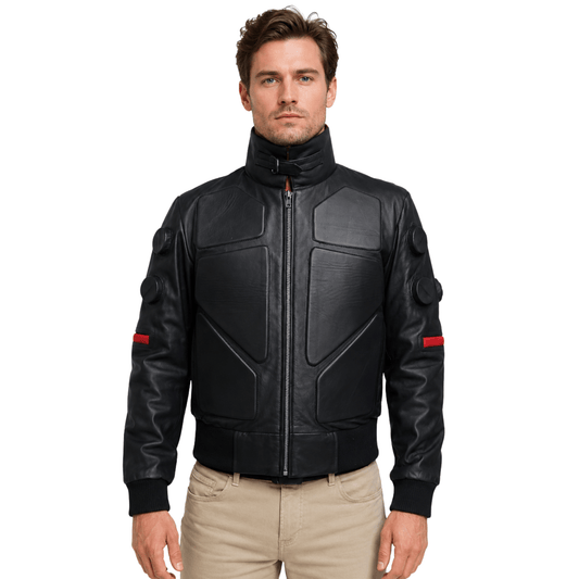 CyberPunk 2077 Jackie Welles Black Leather Jacket Men's - AshesWear