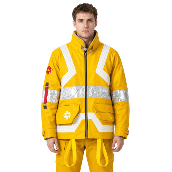 Cyberpunk Edge runner David Martinez yellow leather jacket - AshesWear