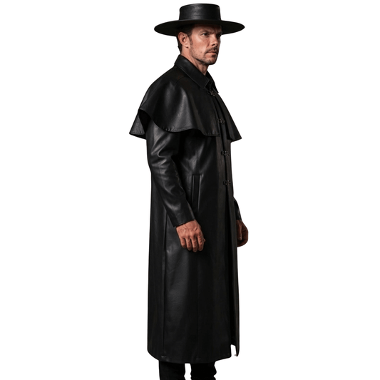 I Know What You Did Last Summer Fisherman Black Leather Trench Coat - AshesWear