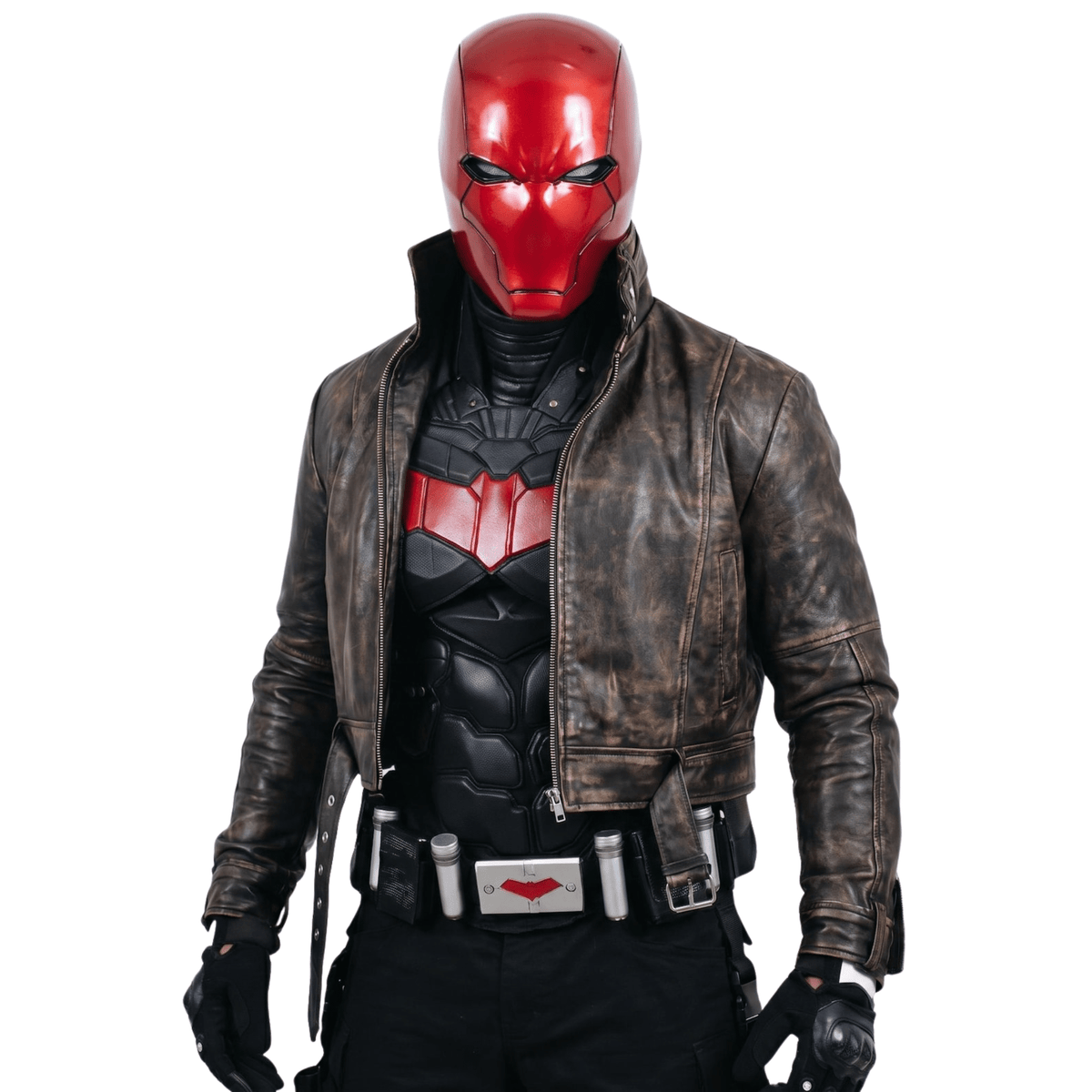 Jason Todd Red Hood Distressed Leather Jacket - AshesWear