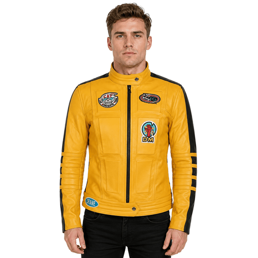 Kill Bill Yellow Leather Jacket Men's - AshesWear