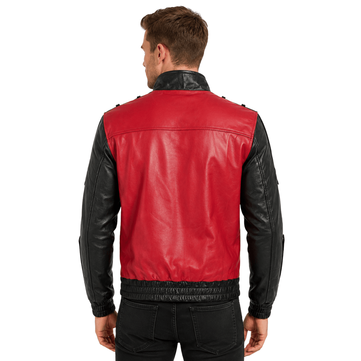 Marty Mcfly Back To The Future Red Leather Bomber Jacket - AshesWear