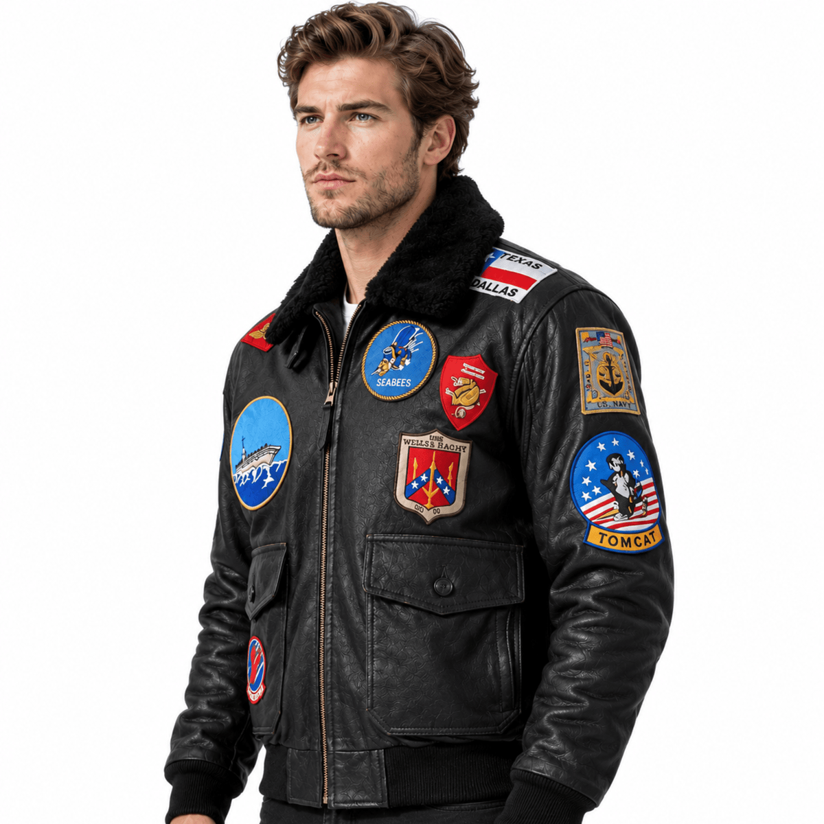 Tom Cruise Top Gun Pete Maverick Cowhide Leather Aviator Jacket - AshesWear